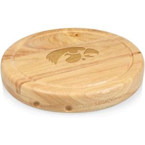 PICNIC TIME NCAA Circo Cheese Board and Knife Set – Charcuterie Board Set – Wood Cutting Board(Iowa Hawkeyes)