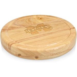 PICNIC TIME NCAA Circo Cheese Board and Knife Set – Charcuterie Board Set – Wood Cutting Board(Mississippi State Bulldogs)