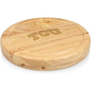 PICNIC TIME NCAA Circo Cheese Board and Knife Set – Charcuterie Board Set – Wood Cutting Board(TCU Horned Frogs)