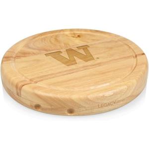 PICNIC TIME NCAA Circo Cheese Board and Knife Set – Charcuterie Board Set – Wood Cutting Board(Washington Huskies)