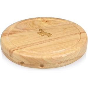 PICNIC TIME NCAA Circo Cheese Board and Knife Set – Charcuterie Board Set – Wood Cutting Board(Wyoming Cowboys)