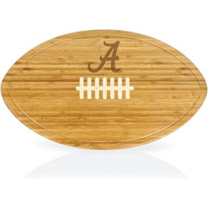 PICNIC TIME NCAA Football Cheese Board – Novelty Charcuterie Board – Serving Platter, Cheese Boards Charcuterie Boards, Wood Cutting Board, (Bamboo)(Alabama Crimson Tide)