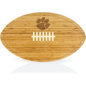 PICNIC TIME NCAA Football Cheese Board – Novelty Charcuterie Board – Serving Platter, Cheese Boards Charcuterie Boards, Wood Cutting Board, (Bamboo)(Clemson Tigers)