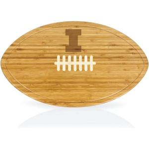 PICNIC TIME NCAA Football Cheese Board – Novelty Charcuterie Board – Serving Platter, Cheese Boards Charcuterie Boards, Wood Cutting Board, (Bamboo)(Illinois Fighting Illini)