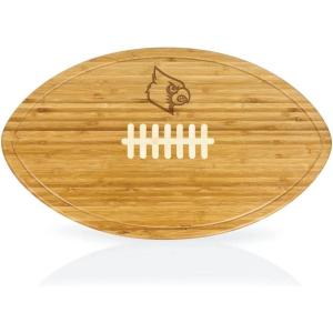 PICNIC TIME NCAA Football Cheese Board – Novelty Charcuterie Board – Serving Platter, Cheese Boards Charcuterie Boards, Wood Cutting Board, (Bamboo)(Louisville Cardinals)
