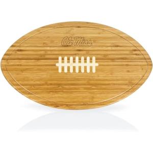PICNIC TIME NCAA Football Cheese Board – Novelty Charcuterie Board – Serving Platter, Cheese Boards Charcuterie Boards, Wood Cutting Board, (Bamboo)(Mississippi Old Miss Rebels)