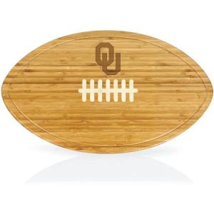 PICNIC TIME NCAA Football Cheese Board – Novelty Charcuterie Board – Serving Platter, Cheese Boards Charcuterie Boards, Wood Cutting Board, (Bamboo)(Oklahoma Sooners)