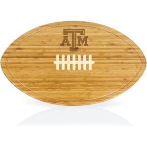 PICNIC TIME NCAA Football Cheese Board – Novelty Charcuterie Board – Serving Platter, Cheese Boards Charcuterie Boards, Wood Cutting Board, (Bamboo)(Texas A&M Aggies)