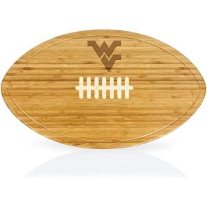 PICNIC TIME NCAA Football Cheese Board – Novelty Charcuterie Board – Serving Platter, Cheese Boards Charcuterie Boards, Wood Cutting Board, (Bamboo)(West Virginia Mountaineers)