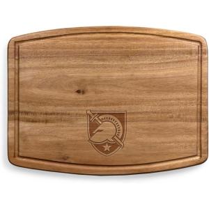 PICNIC TIME NCAA Ovale Acacia Cutting Board, Charcuterie Board Set with Juice Groove for SpillS, Wood Serving Platte, (Acacia Wood)(Army Black Knights)