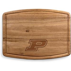 PICNIC TIME NCAA Ovale Acacia Cutting Board, Charcuterie Board Set with Juice Groove for SpillS, Wood Serving Platte, (Acacia Wood)(Purdue Boilermakers)