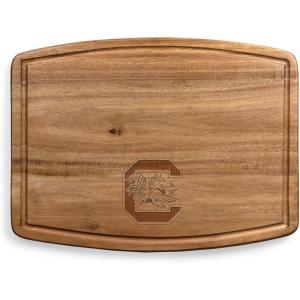 PICNIC TIME NCAA Ovale Acacia Cutting Board, Charcuterie Board Set with Juice Groove for SpillS, Wood Serving Platte, (Acacia Wood)(South Carolina Gamecocks)