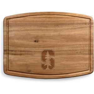 PICNIC TIME NCAA Ovale Acacia Cutting Board, Charcuterie Board Set with Juice Groove for SpillS, Wood Serving Platte, (Acacia Wood)(Stanford Cardinal)