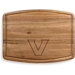 PICNIC TIME NCAA Ovale Acacia Cutting Board, Charcuterie Board Set with Juice Groove for SpillS, Wood Serving Platte, (Acacia Wood)(Vanderbilt Commodores)