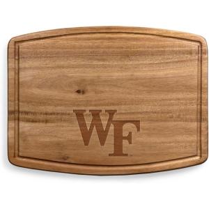 PICNIC TIME NCAA Ovale Acacia Cutting Board, Charcuterie Board Set with Juice Groove for SpillS, Wood Serving Platte, (Acacia Wood)(Wake Forest Demon Deacons)