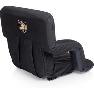 PICNIC TIME NCAA West Point Black Knights Ventura Reclining Stadium Seat with Back Support – Bleacher Seat – Beach Floor Chair