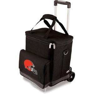 PICNIC TIME NFL Unisex-Adult NFL Cellar 6-Bottle Wine Carrier & Cooler Tote with Trolley(Cleveland Browns)