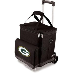 PICNIC TIME NFL Unisex-Adult NFL Cellar 6-Bottle Wine Carrier & Cooler Tote with Trolley(Green Bay Packers)