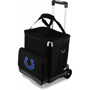 PICNIC TIME NFL Unisex-Adult NFL Cellar 6-Bottle Wine Carrier & Cooler Tote with Trolley(Indianapolis Colts)