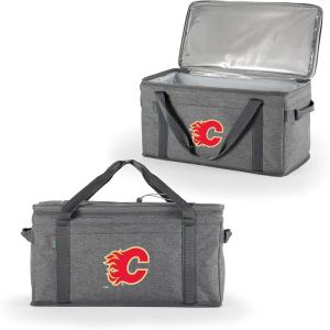 PICNIC TIME NHL Anaheim Ducks 64 Can Collapsible Cooler, Large Insulated Soft Cooler Bag, Portable Beach Cooler with Shoulder Strap(Calgary Flames)