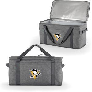 PICNIC TIME NHL Anaheim Ducks 64 Can Collapsible Cooler, Large Insulated Soft Cooler Bag, Portable Beach Cooler with Shoulder Strap(Pittsburgh Penguins)