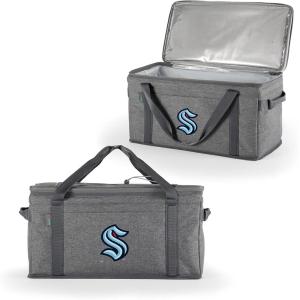 PICNIC TIME NHL Anaheim Ducks 64 Can Collapsible Cooler, Large Insulated Soft Cooler Bag, Portable Beach Cooler with Shoulder Strap(Seattle Kracken)