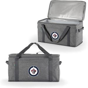 PICNIC TIME NHL Anaheim Ducks 64 Can Collapsible Cooler, Large Insulated Soft Cooler Bag, Portable Beach Cooler with Shoulder Strap(Winnipeg Jets)