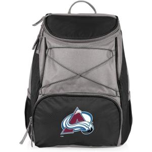 PICNIC TIME NHL Colorado Avalanche PTX Backpack Cooler – Soft Cooler Backpack – Insulated Lunch Bag, Black With Gray Accents