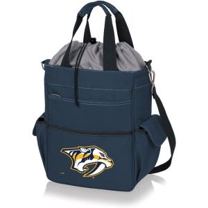 PICNIC TIME NHL Unisex-Adult NHL Activo Cooler Tote Bag(Navy Blue with Gray Accents)