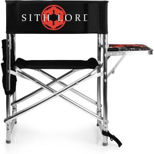 PICNIC TIME Star Wars Darth Vader Sports Chair with Side Table, Beach Chair, Camp Chair for Adults, (Black) 36.6 x 18.5 x 32.9(Star Wars Darth Vader – Black)