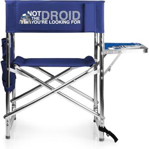 PICNIC TIME Star Wars Darth Vader Sports Chair with Side Table, Beach Chair, Camp Chair for Adults, (Black) 36.6 x 18.5 x 32.9(Star Wars R2-d2 – Navy Blue)