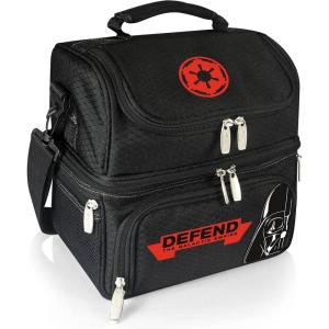 PICNIC TIME Star Wars Mandalorian Grogu Pranzo Lunch Bag, Insulated Lunch Box with Utensil Set, Lunch Cooler Bag, (Black)(Star Wars Darth Vader – Black)