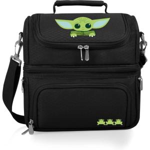PICNIC TIME Star Wars Mandalorian Grogu Pranzo Lunch Bag, Insulated Lunch Box with Utensil Set, Lunch Cooler Bag, (Black)(Star Wars Mandalorian Grogu – Black)