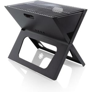 PICNIC TIME X-Grill Portable Grill, Camping Charcoal BBQ for Tailgating, (Black)(2.0 X-Grill)