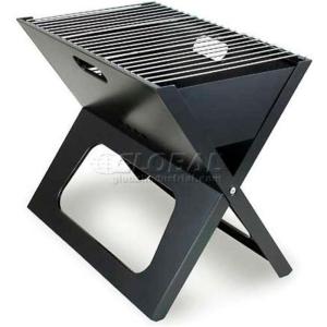 PICNIC TIME X-Grill Portable Grill, Camping Charcoal BBQ for Tailgating, (Black)(X-grill)