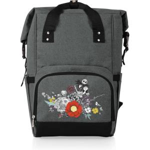 Picnic TIME – Star Wars Celebration OTG Roll-Top Cooler Backpack, Hiking Backpack Cooler, Soft Cooler Bag, (Heathered Gray)(Disney Nightmare Before Christmas Jack & Sally – Heathered Gray)