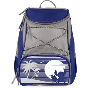 Picnic TIME Disney Lilo & Stitch Backpack Cooler, Insulated Leakproof Soft Cooler Backpack, Waterproof Lunch Bag, Portable Hiking Backpack Ice Chest for Picnic, Beach, Camping & Travel (Navy Gray)(Disney Lilo & Stitch Scrump – Navy Blue With Gray Accents)