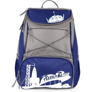 Picnic TIME Disney Mickey Mouse Backpack Cooler, Insulated Leakproof Soft Cooler Backpack, Waterproof Lunch Bag, Portable Hiking Backpack Ice Chest for Picnic, Beach, Camping & Travel (Black Red)(Disney Pixar Toy Story Pizza – Navy Blue With Gray Accents)