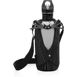 Picnic TIME Disney Nightmare Before Christmas Jack Skellington Bottle Cooler Tote with Bottle, Water Bottle Carrier, (Black & White)