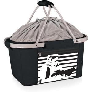 Picnic TIME Metro Shopping Basket, Insulated Picnic Basket, Collapsible Market Basket, Utility Tote Cooler Bag(Star Wars Stormtrooper – Black)
