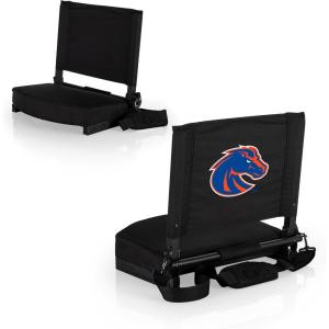 Picnic TIME NCAA Georgia Bulldogs Gridiron Stadium Seat, Lightweight, Portable Folding Chair for Bleachers and Benches, (Black)(Boise State Broncos)