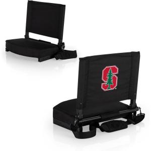 Picnic TIME NCAA Georgia Bulldogs Gridiron Stadium Seat, Lightweight, Portable Folding Chair for Bleachers and Benches, (Black)(Stanford Cardinal)