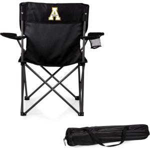 Picnic TIME NCAA PTZ Camp Chair, Picnic Chair, Beach Chair with Carrying Bag, (Black)(Appalachian State Mountaineers)