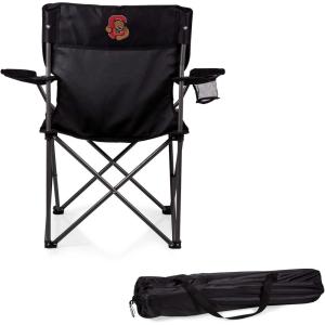Picnic TIME NCAA PTZ Camp Chair, Picnic Chair, Beach Chair with Carrying Bag, (Black)(Cornell Big Red)