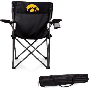 Picnic TIME NCAA PTZ Camp Chair, Picnic Chair, Beach Chair with Carrying Bag, (Black)(Iowa Hawkeyes)