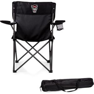 Picnic TIME NCAA PTZ Camp Chair, Picnic Chair, Beach Chair with Carrying Bag, (Black)(Nc state wolfpack)