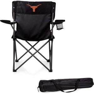 Picnic TIME NCAA PTZ Camp Chair, Picnic Chair, Beach Chair with Carrying Bag, (Black)(Texas Longhorns)
