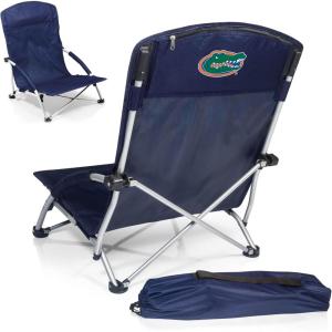 Picnic TIME NCAA Tranquility Beach Chair with Carry Bag – Low Beach Chair for Adults – Low Lawn Chair(Navy Blue)
