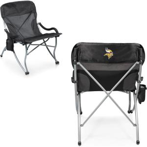 Picnic TIME NFL PT-XL Heavy Duty Camping Chair, XL Beach Chair, 400 lb Capacity Camp Chair(Minnesota Vikings)