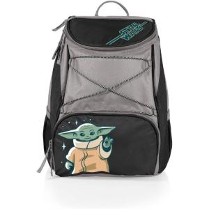 Star Wars PTX Backpack Cooler – Soft Cooler Backpack – Insulated Lunch Bag(Star Wars Mandalorian Grogu – Black)